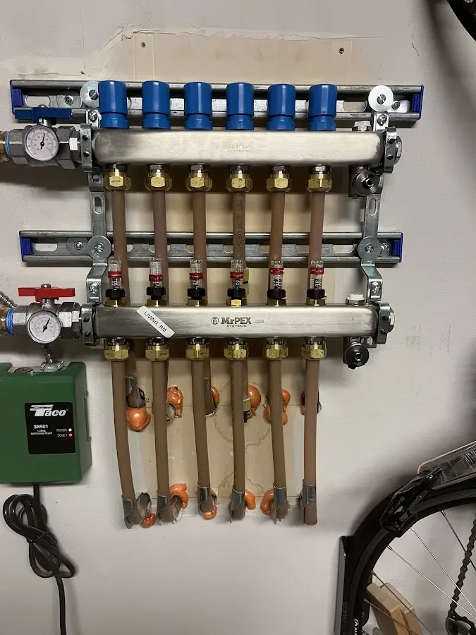 Plumber performing Gas Leak Detection at a residential property in Brookings